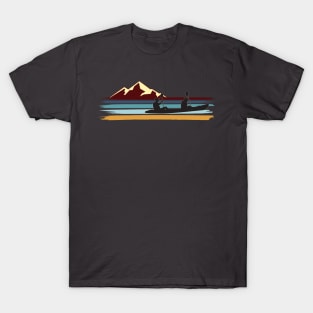 Kayakers Kayaking rivers and  paddling Lakes T-Shirt